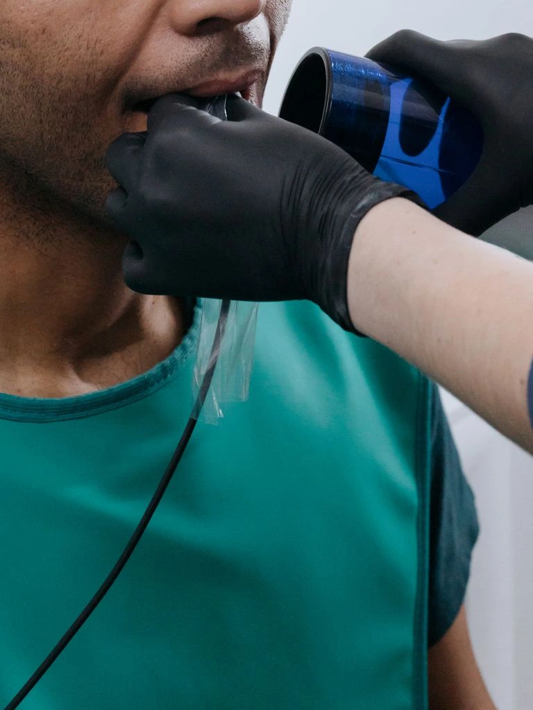 Technician scanning a part barcode into the inventory system